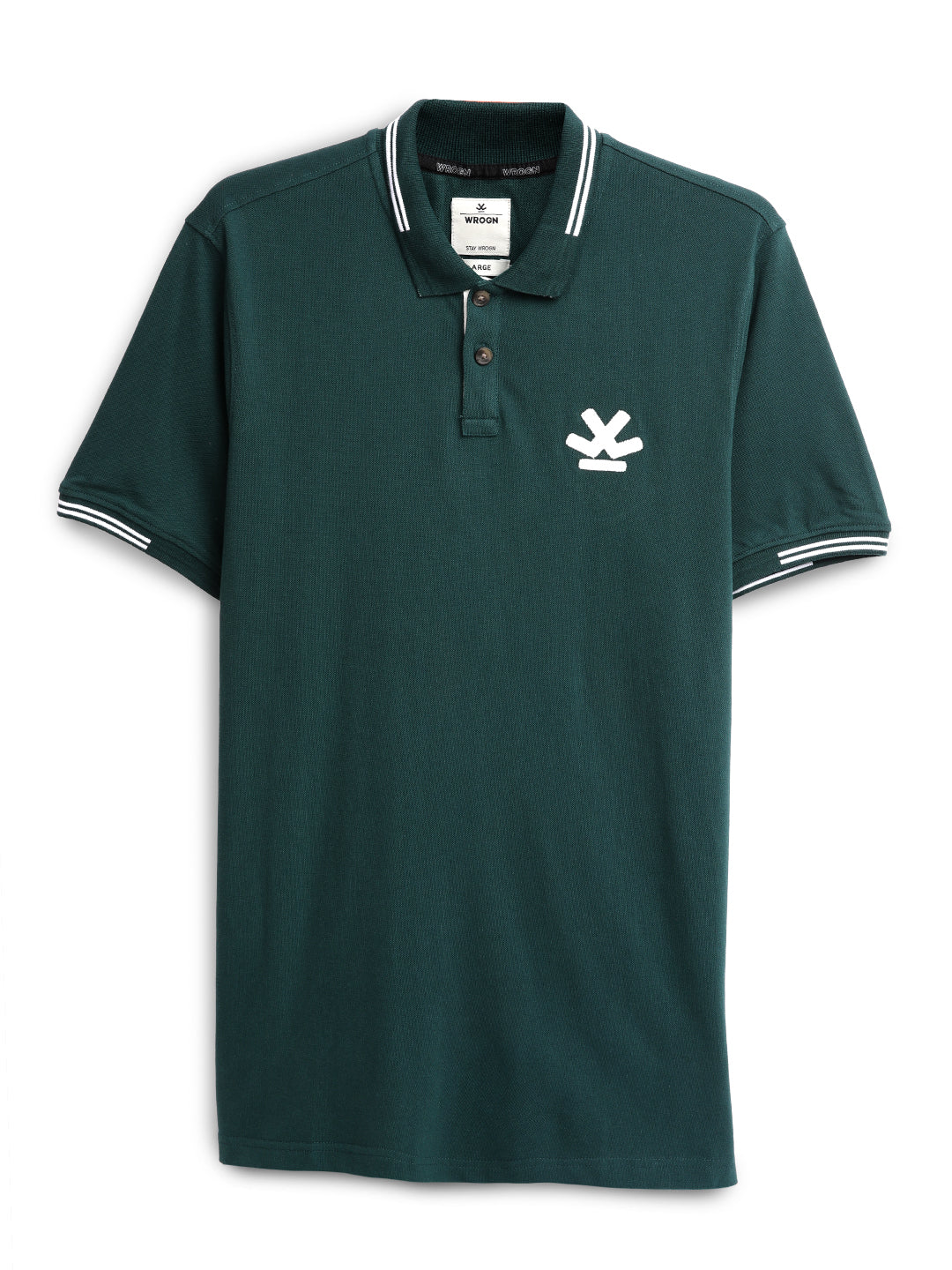 Dark Olive Jacquard Collar Polo - Image 6