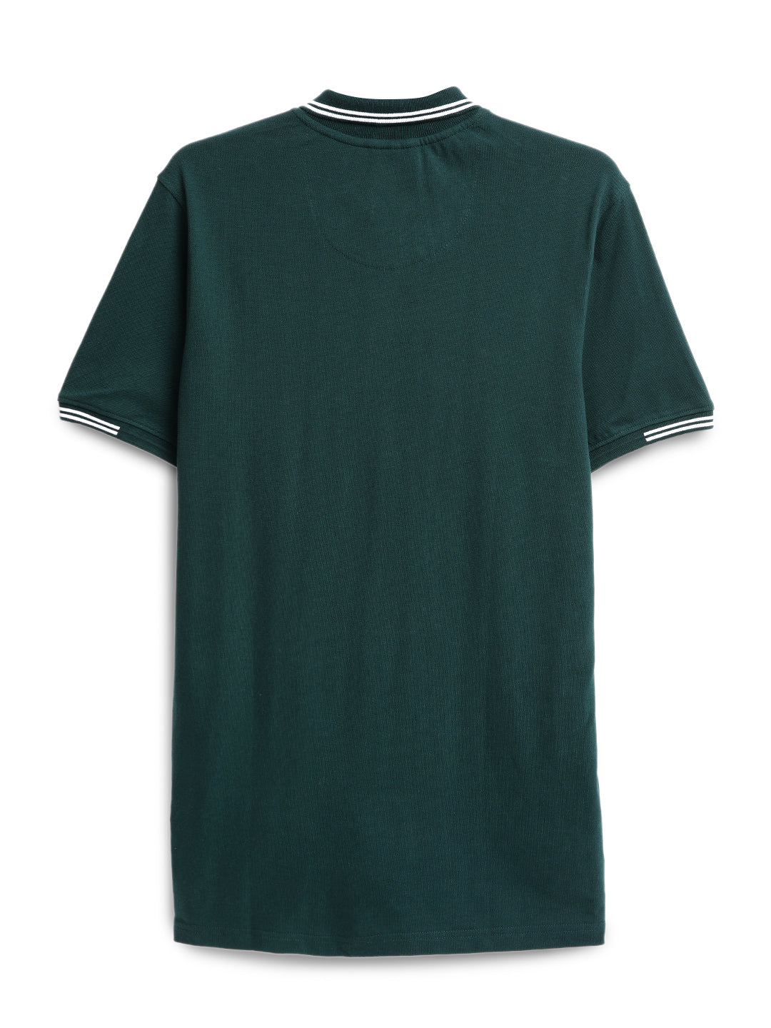 Dark Olive Jacquard Collar Polo - Image 7