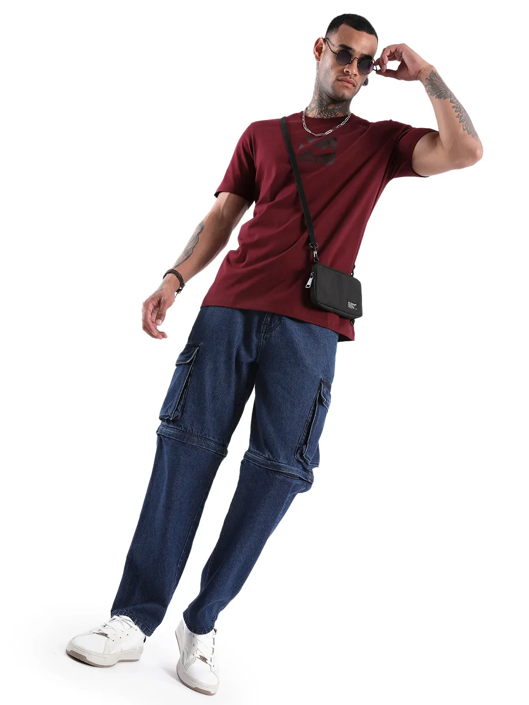 Deep Wine Comfort Fit T-Shirt - Image 2