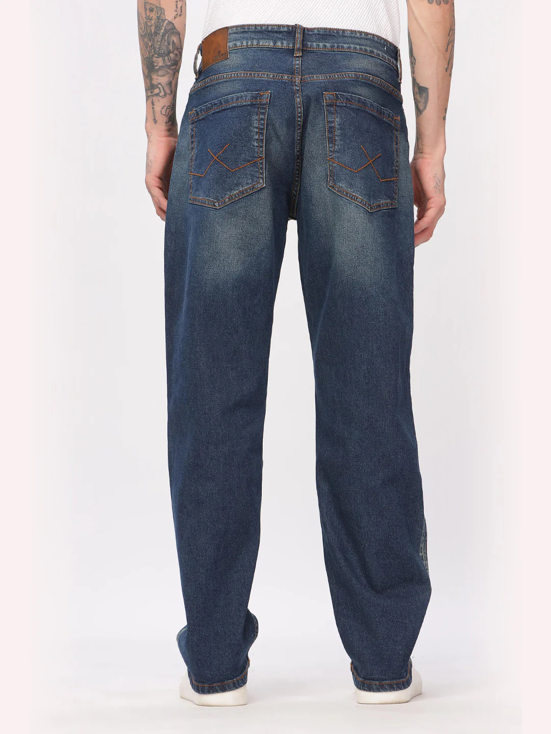 Distressed Blue Anti Fit Jeans - Image 3