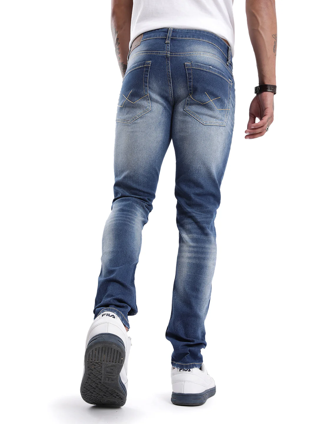 Distressed Blue Blaze Denim Jeans - Image 3