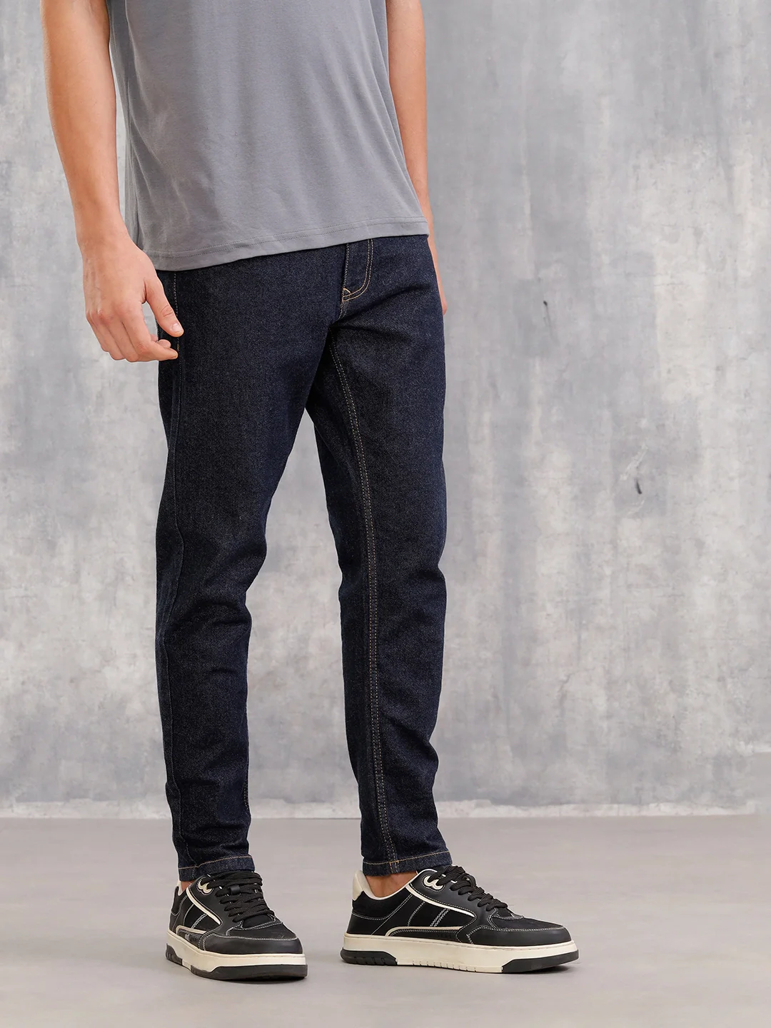 Blue Rinse Wash Skinny Crop Jeans I Blue - Image 4