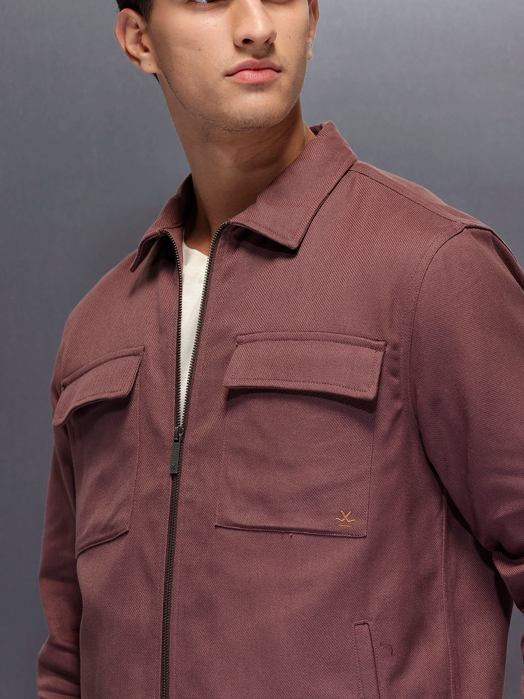 Double Pocket Oversized Jacket  | Peach - Image 5