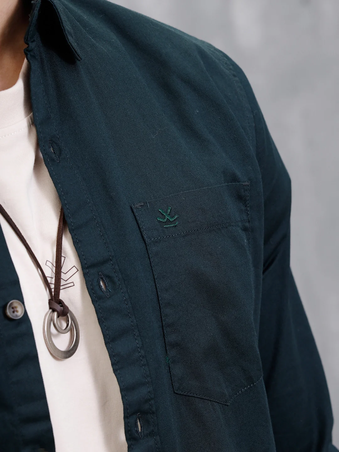 Double Pocket Regular Fit Shirt | Dark Blue - Image 5