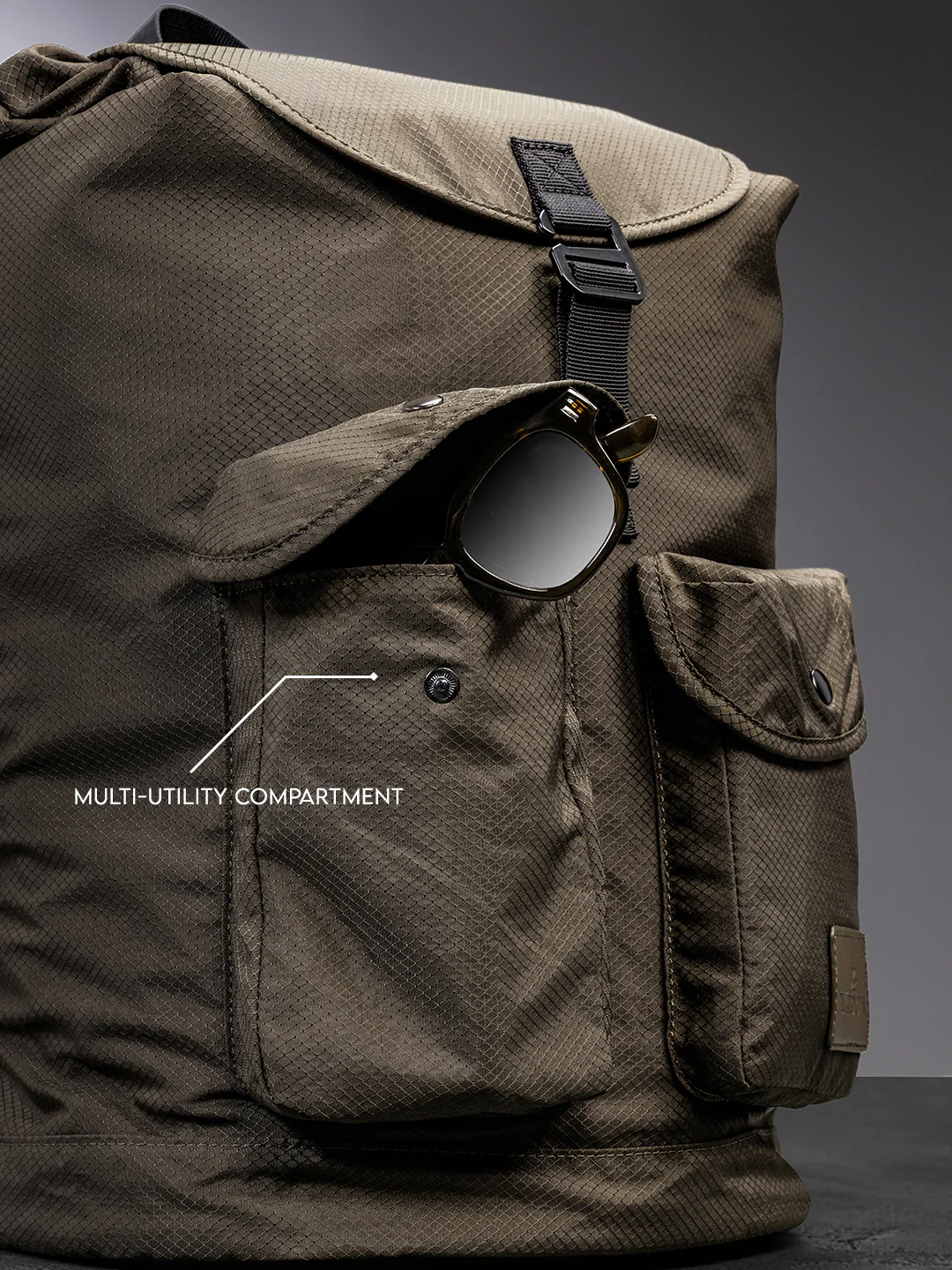 Drawstring Utility Backpack | Olive (30L) - Image 6