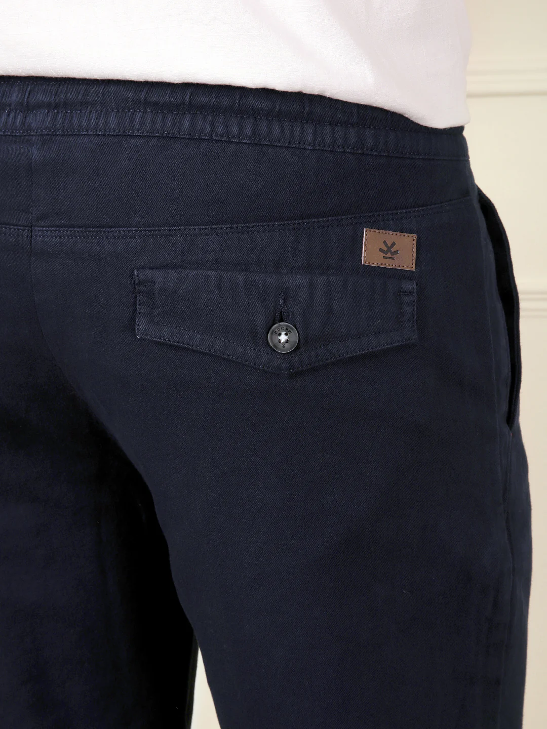 Drawstring Waist Navy Shorts - Image 6