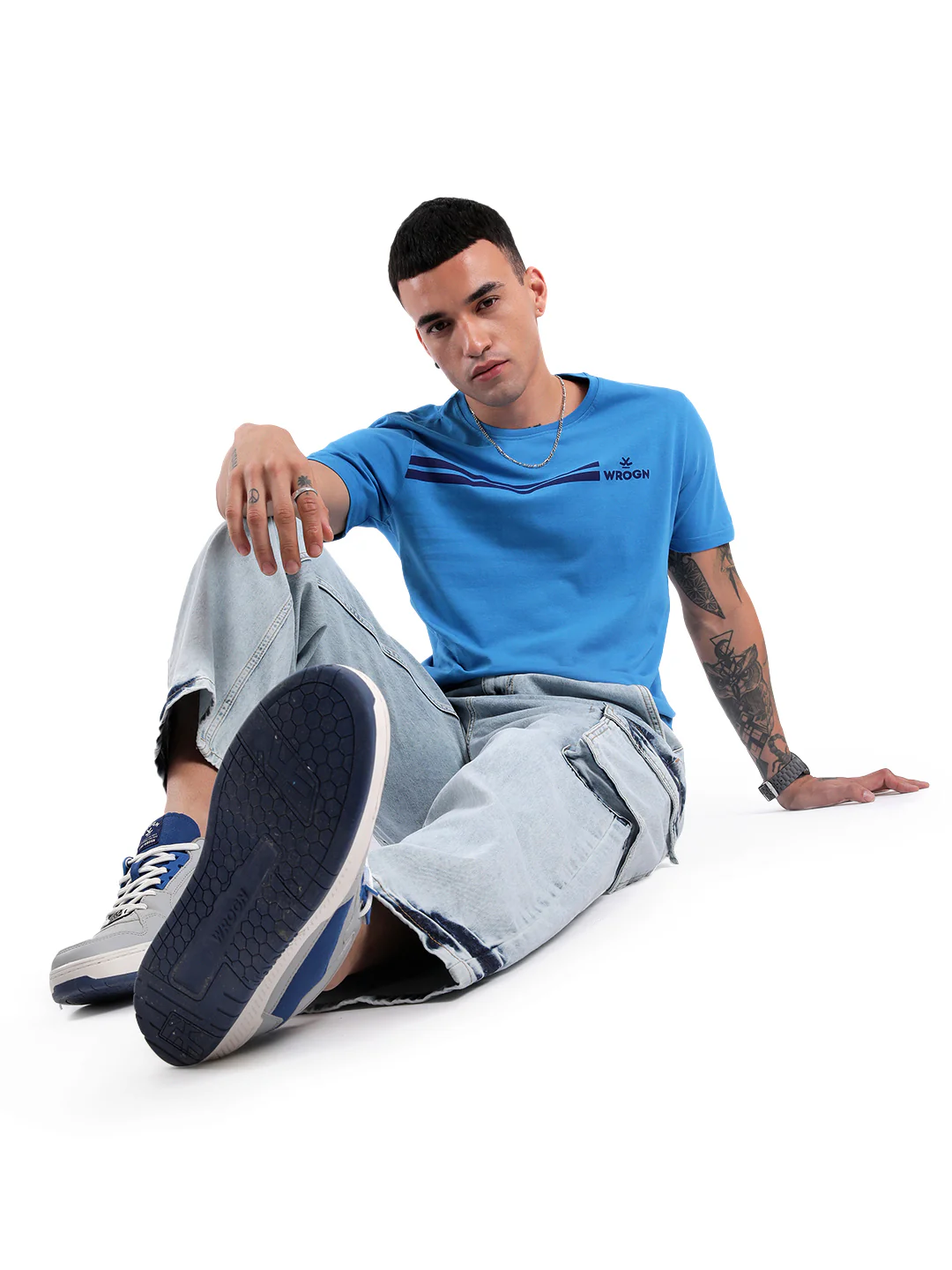 Dual Lines Crew Neck T-Shirt - Image 2