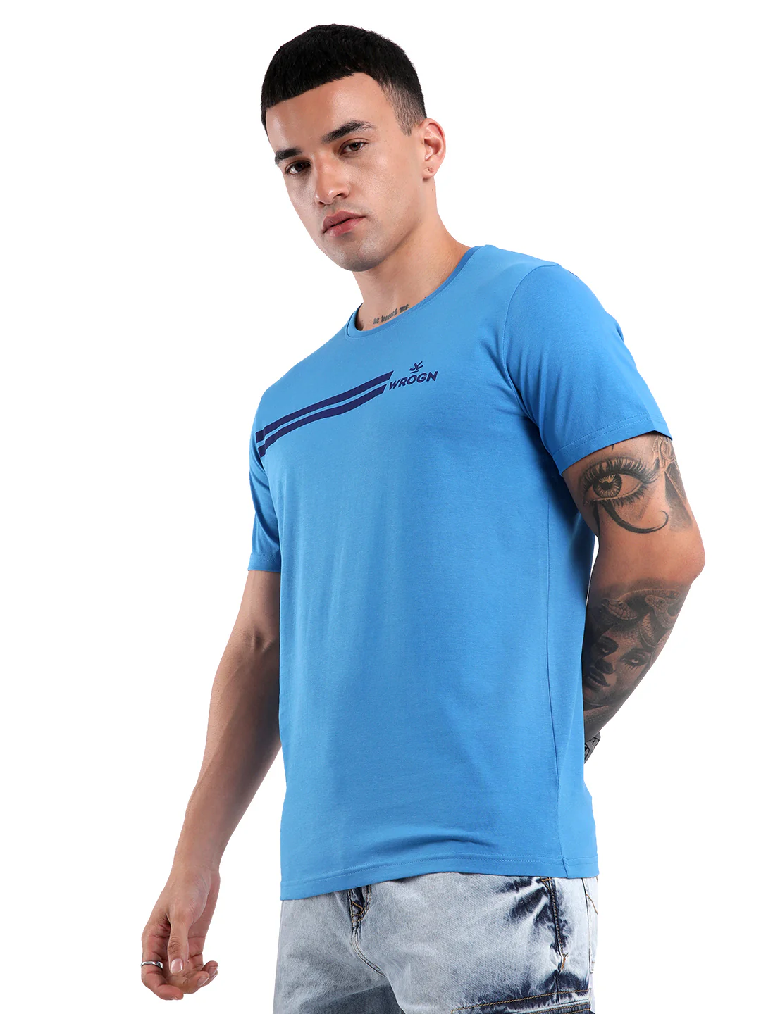 Dual Lines Crew Neck T-Shirt - Image 4