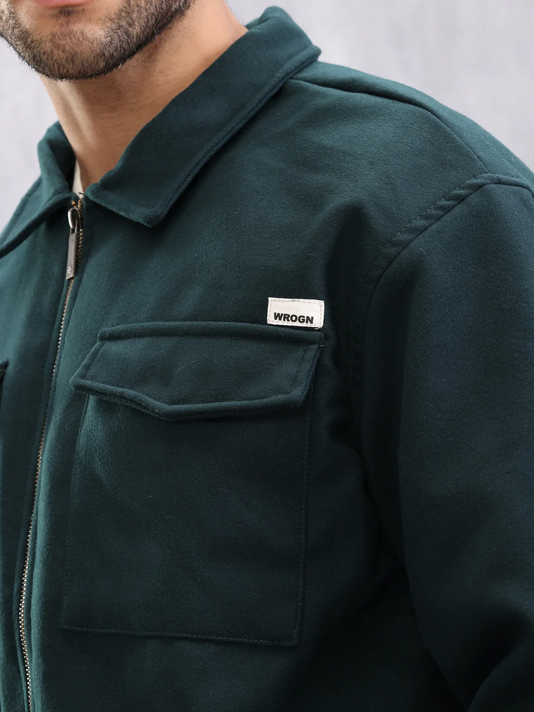 Effortless Layering Utility Oversized Fit Jacket | Dark Green - Image 5