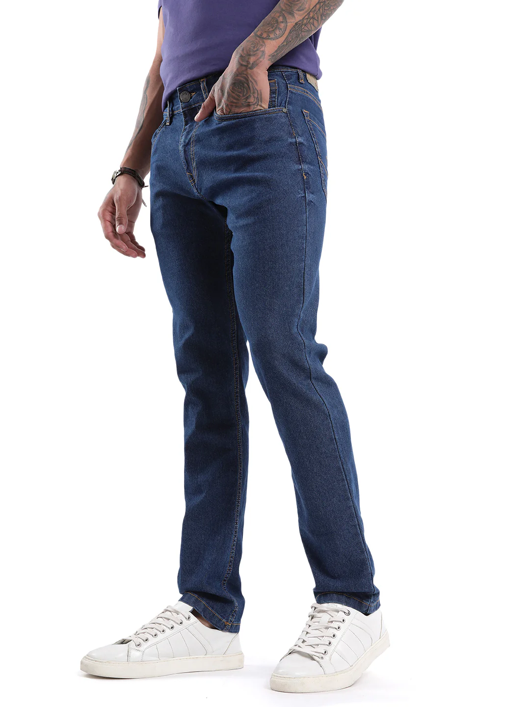 Elite Blue Slim Fit Denim Jeans - Image 4