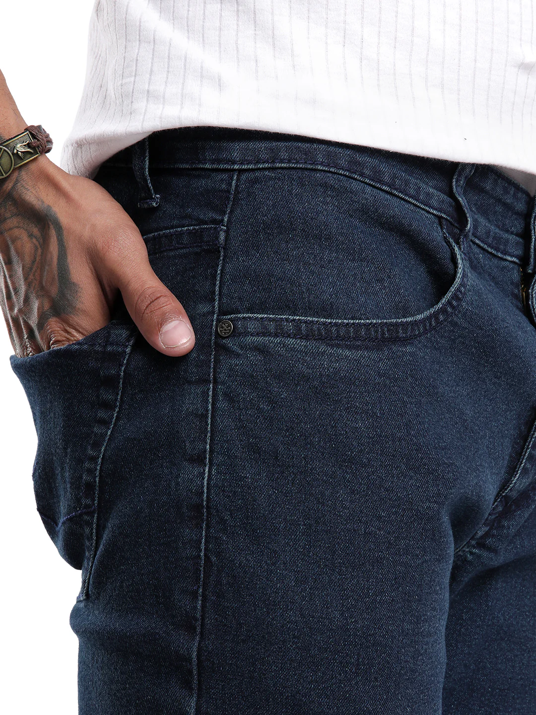 Elite Dark Blue Slim Fit Jeans - Image 5