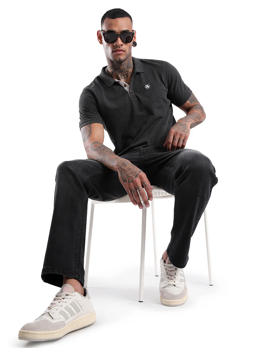 Elite Dark Grey Polo T-Shirt - Image 2