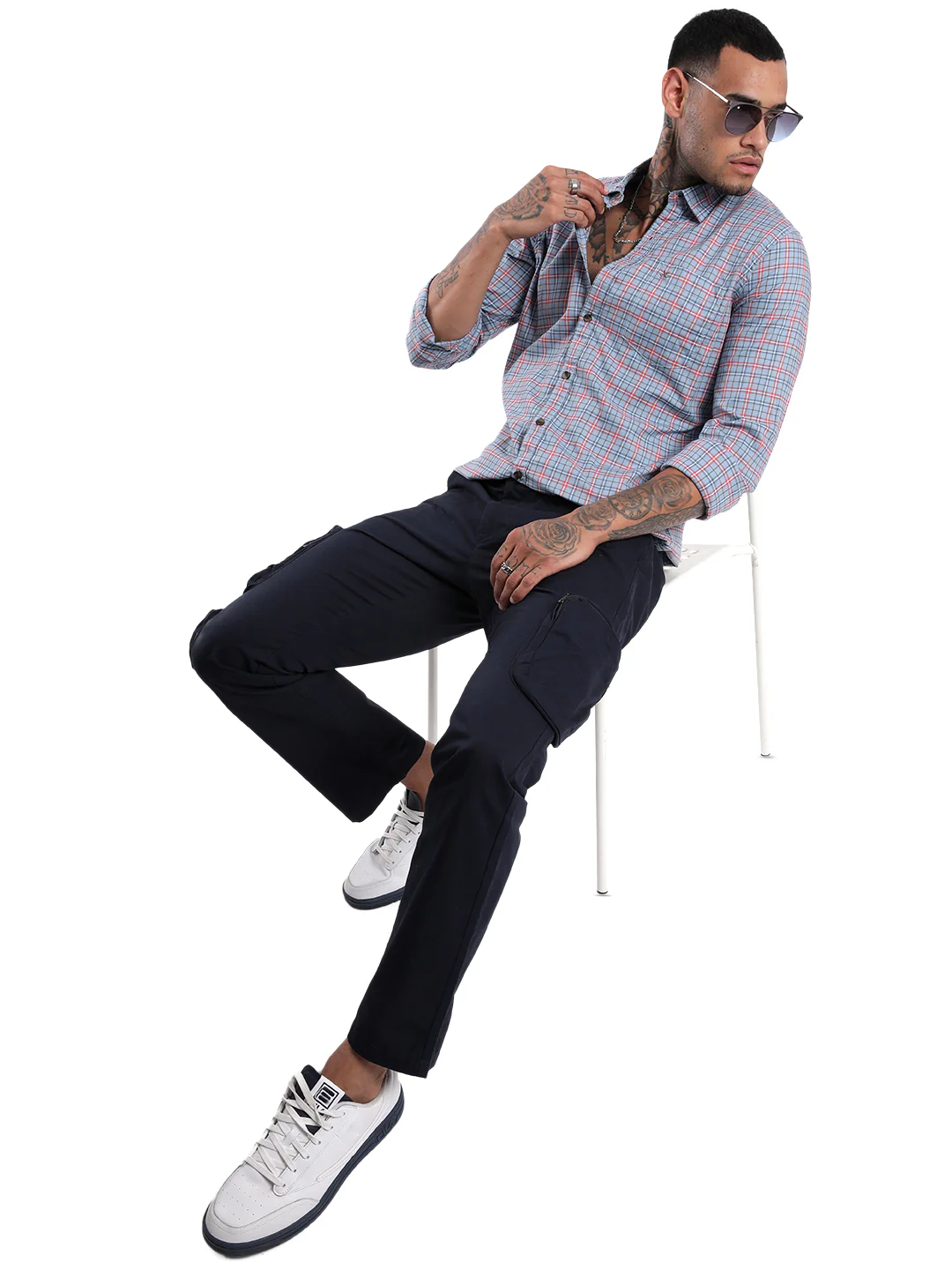 Elite Olive & White Striped Shirt - Image 2