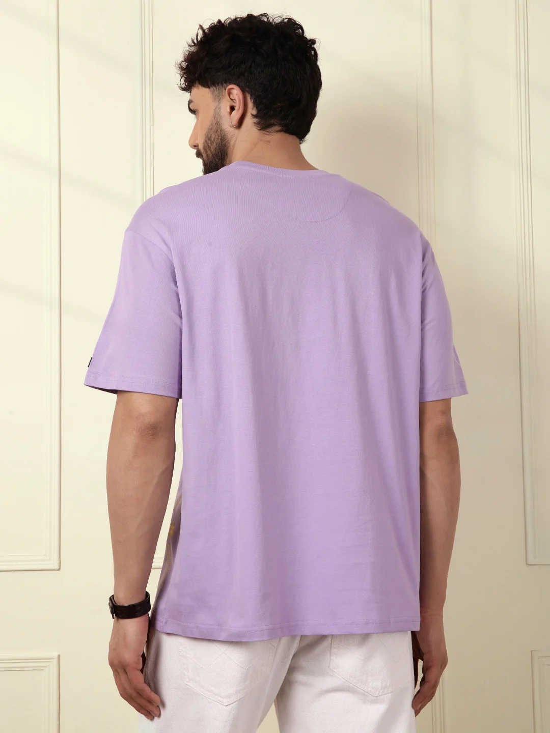 Elite Purple Printed Oversized T-Shirt - Image 3