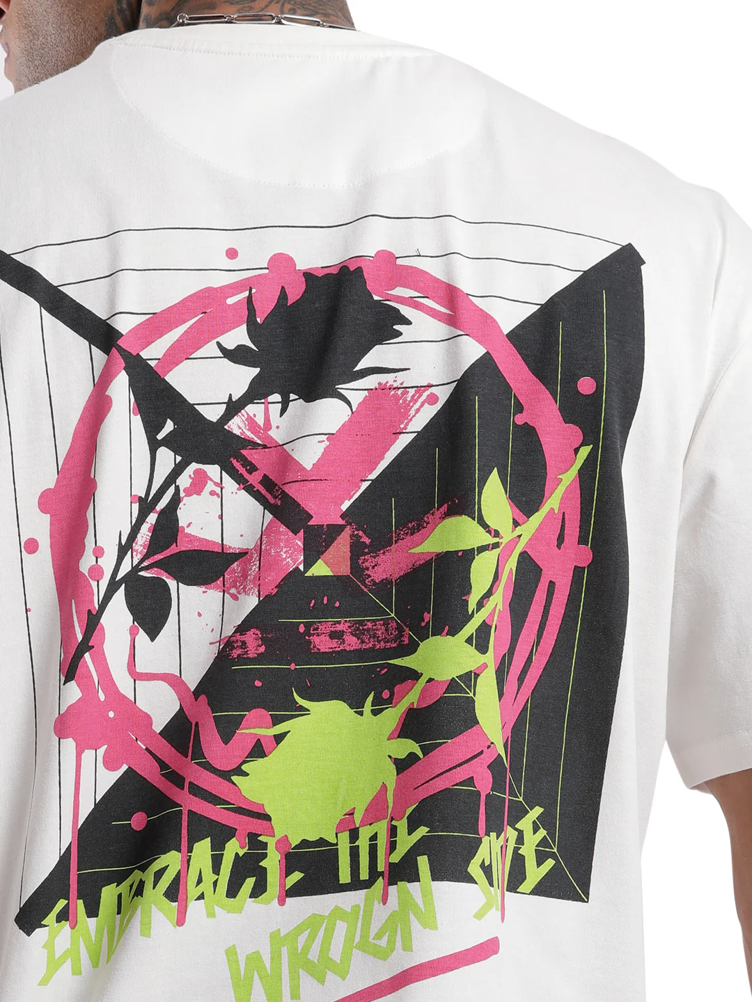 Embrace The Wrogn Side White T-Shirt - Image 5