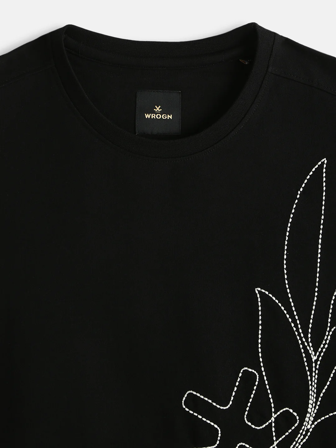 Embroidered Oversized T-Shirt | Black - Image 5