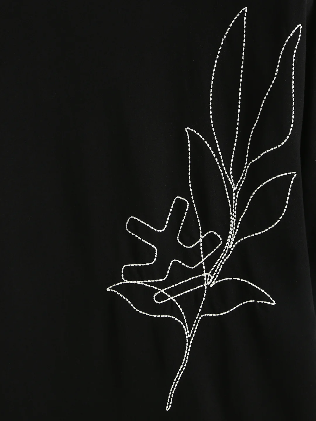 Embroidered Oversized T-Shirt | Black - Image 6