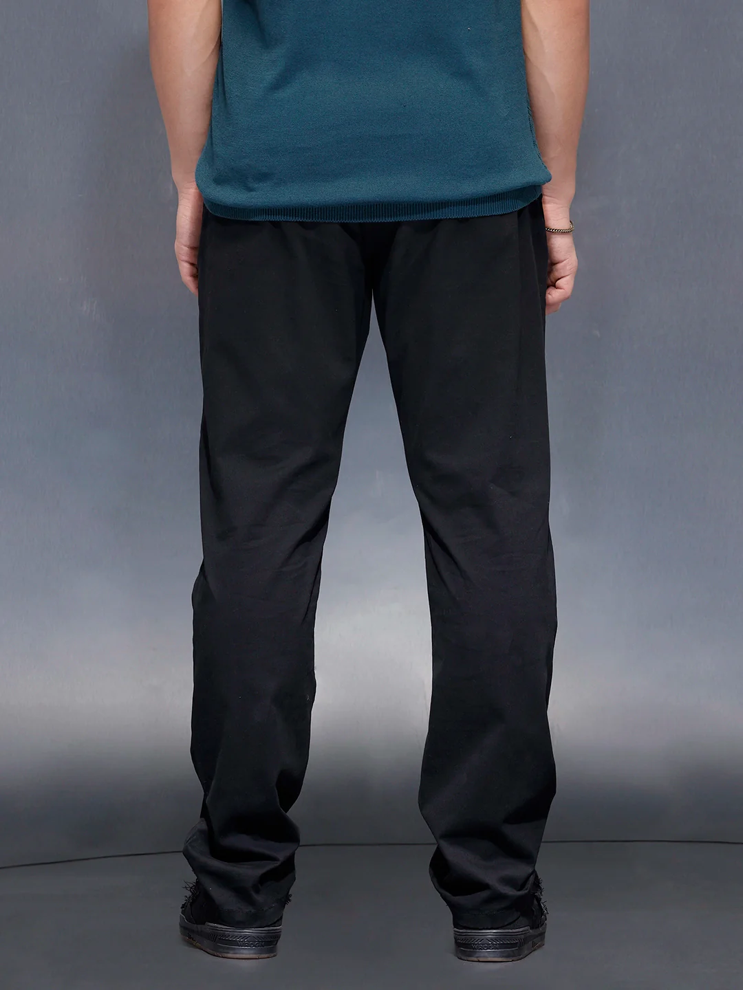 Everyday cotton trousers | Black - Image 3