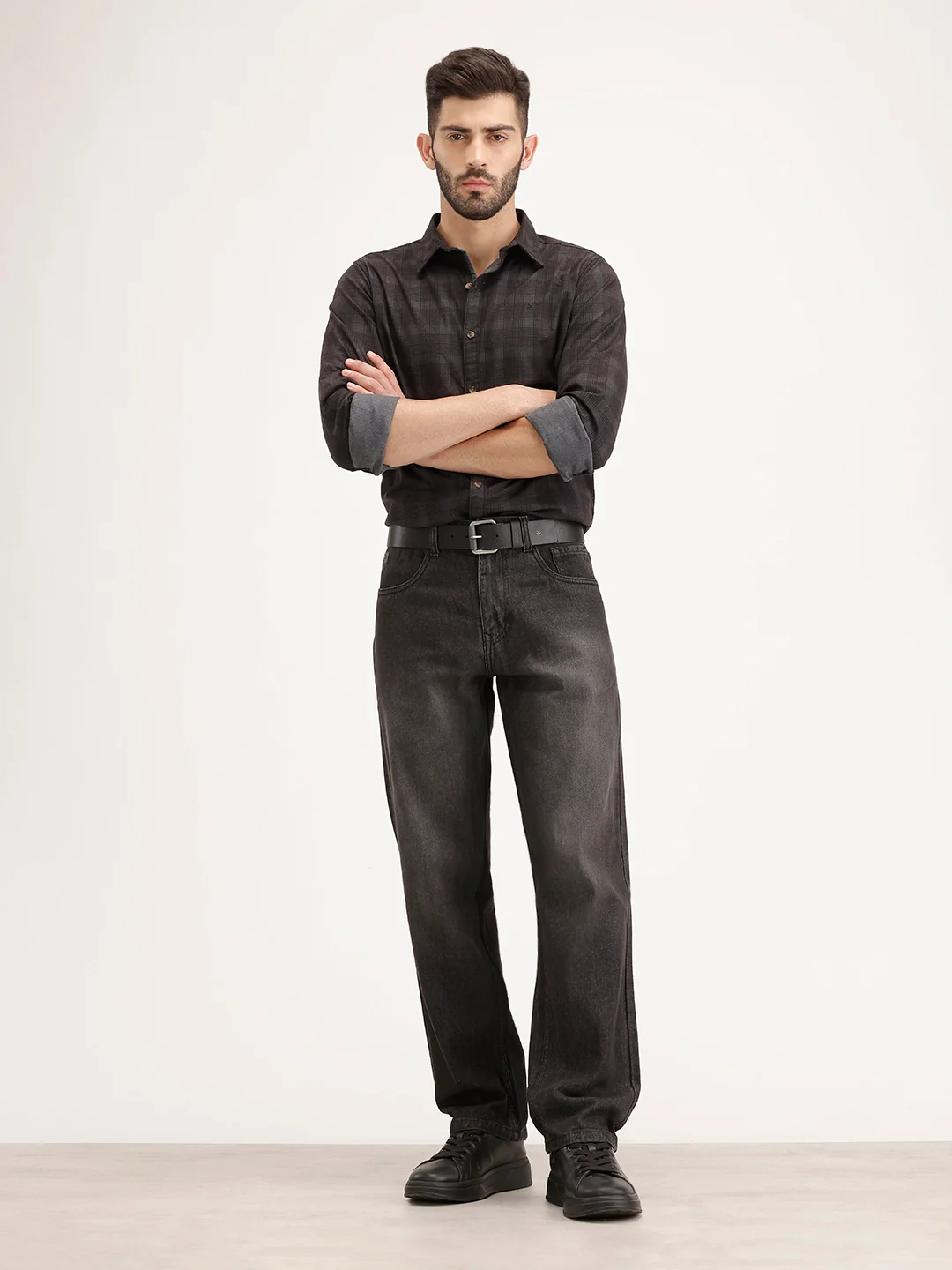 Faded Anti Fit Denim Jeans | Black - Image 2