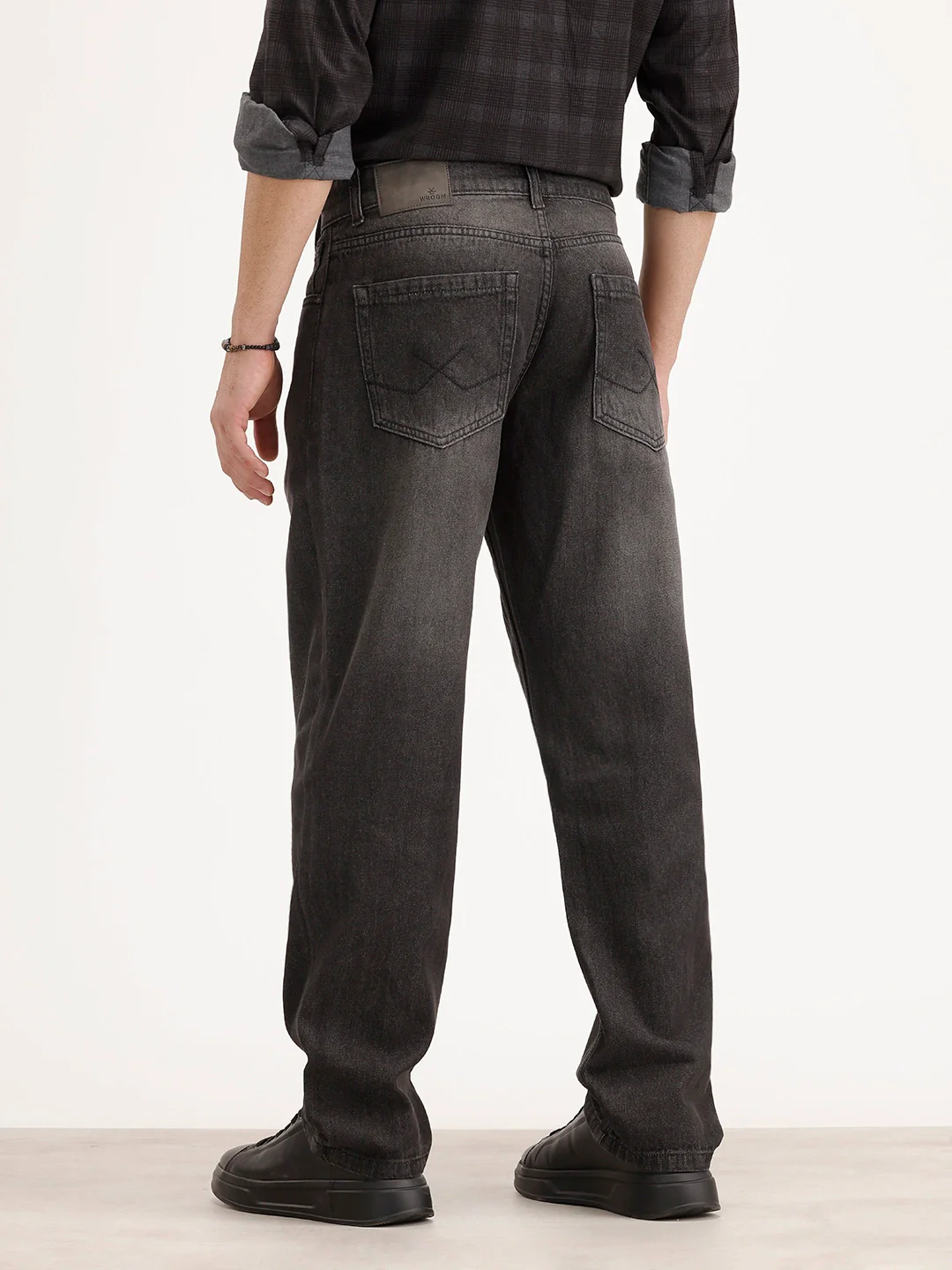 Faded Anti Fit Denim Jeans | Black - Image 3