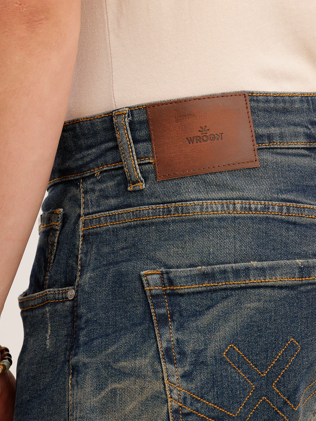 Faded Anti Fit Denim Jeans  | Blue - Image 6