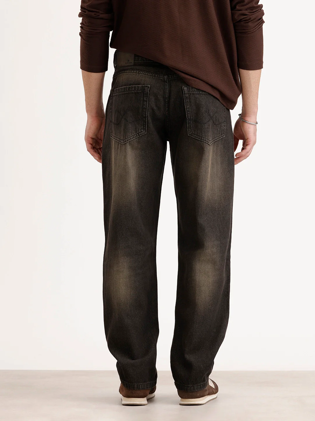 Faded Anti Fit Denim Jeans | Dark Grey - Image 3