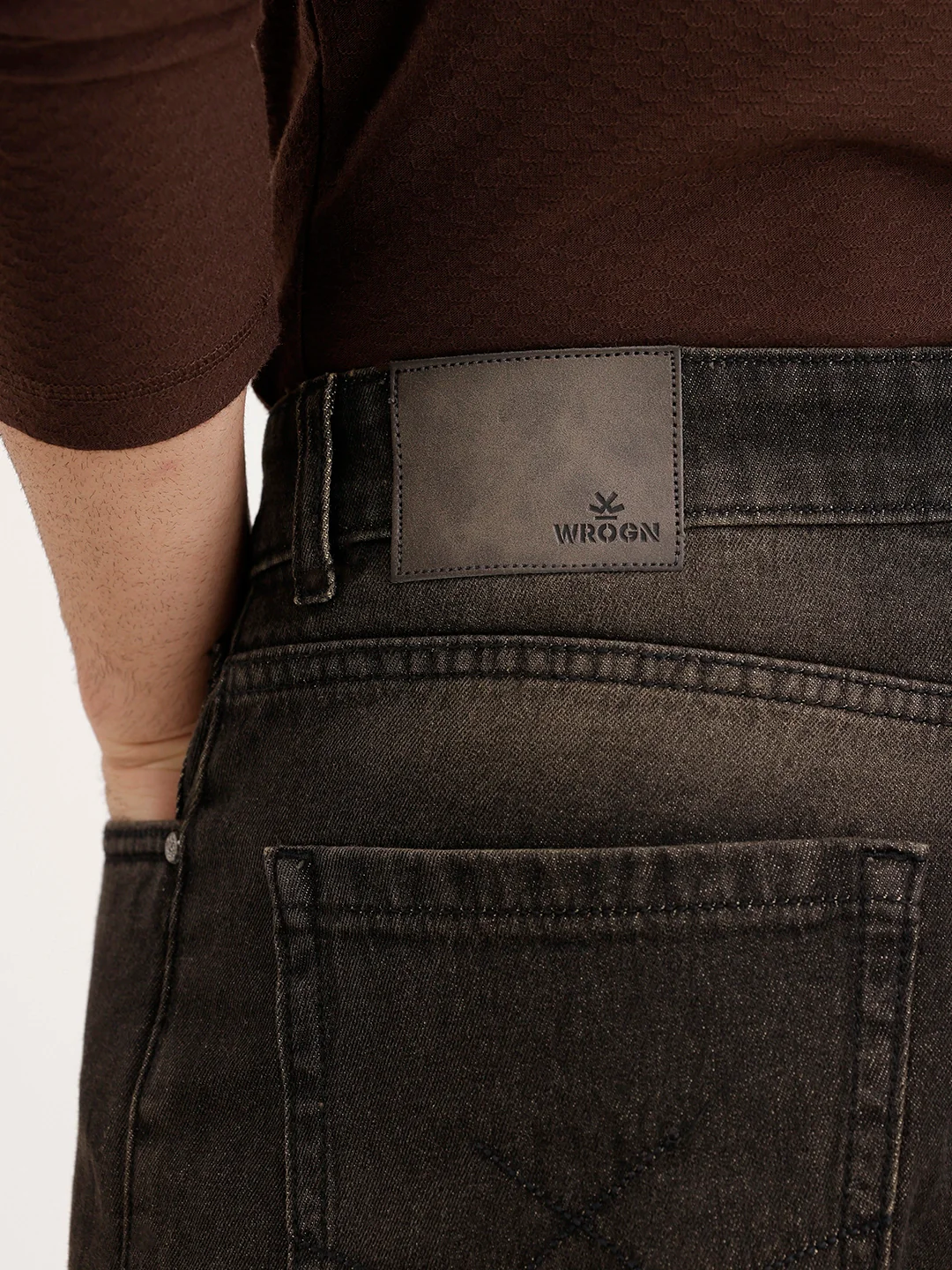 Faded Anti Fit Denim Jeans | Dark Grey - Image 6