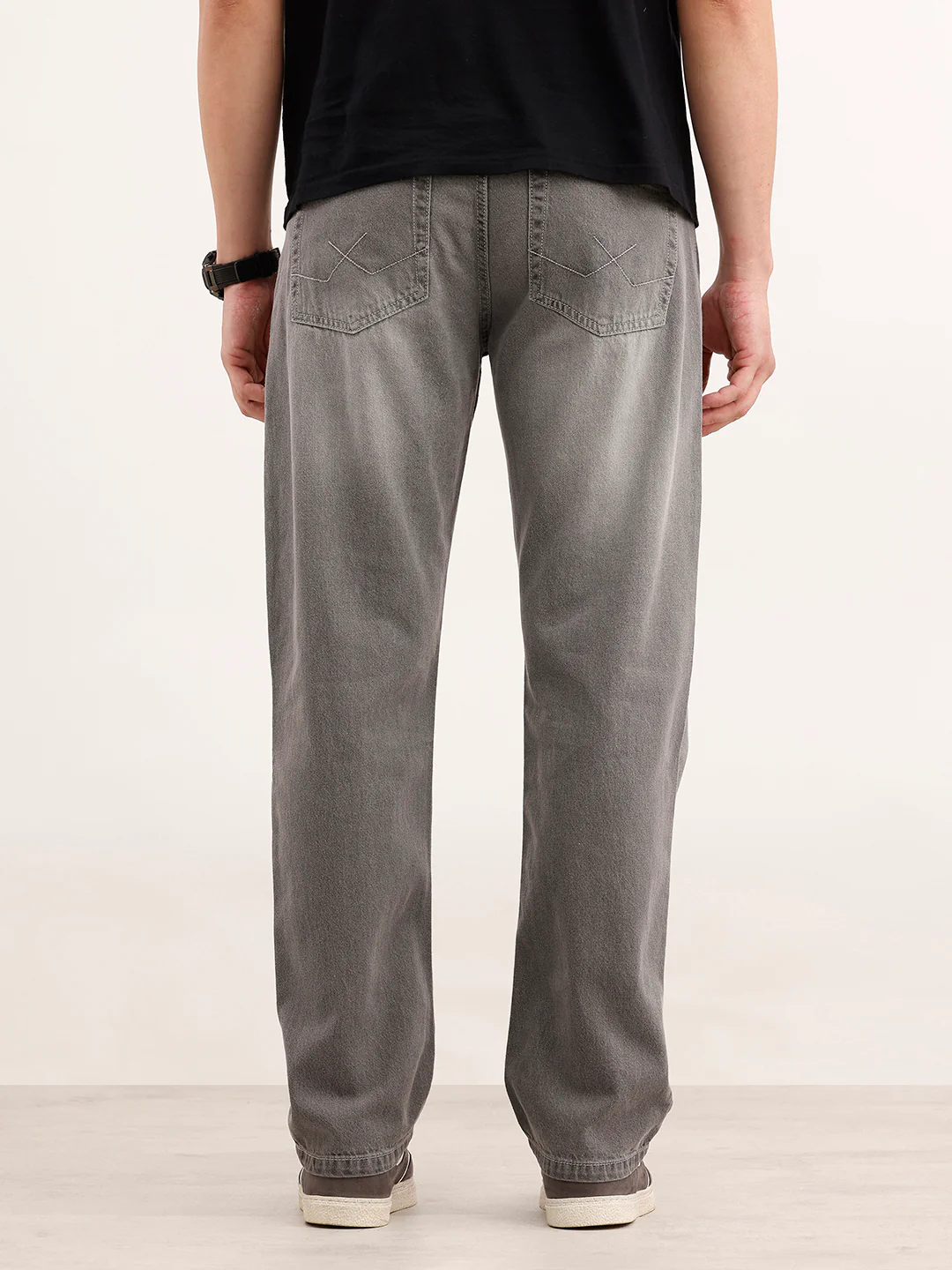 Faded Anti Fit Denim Jeans  | Grey - Image 3