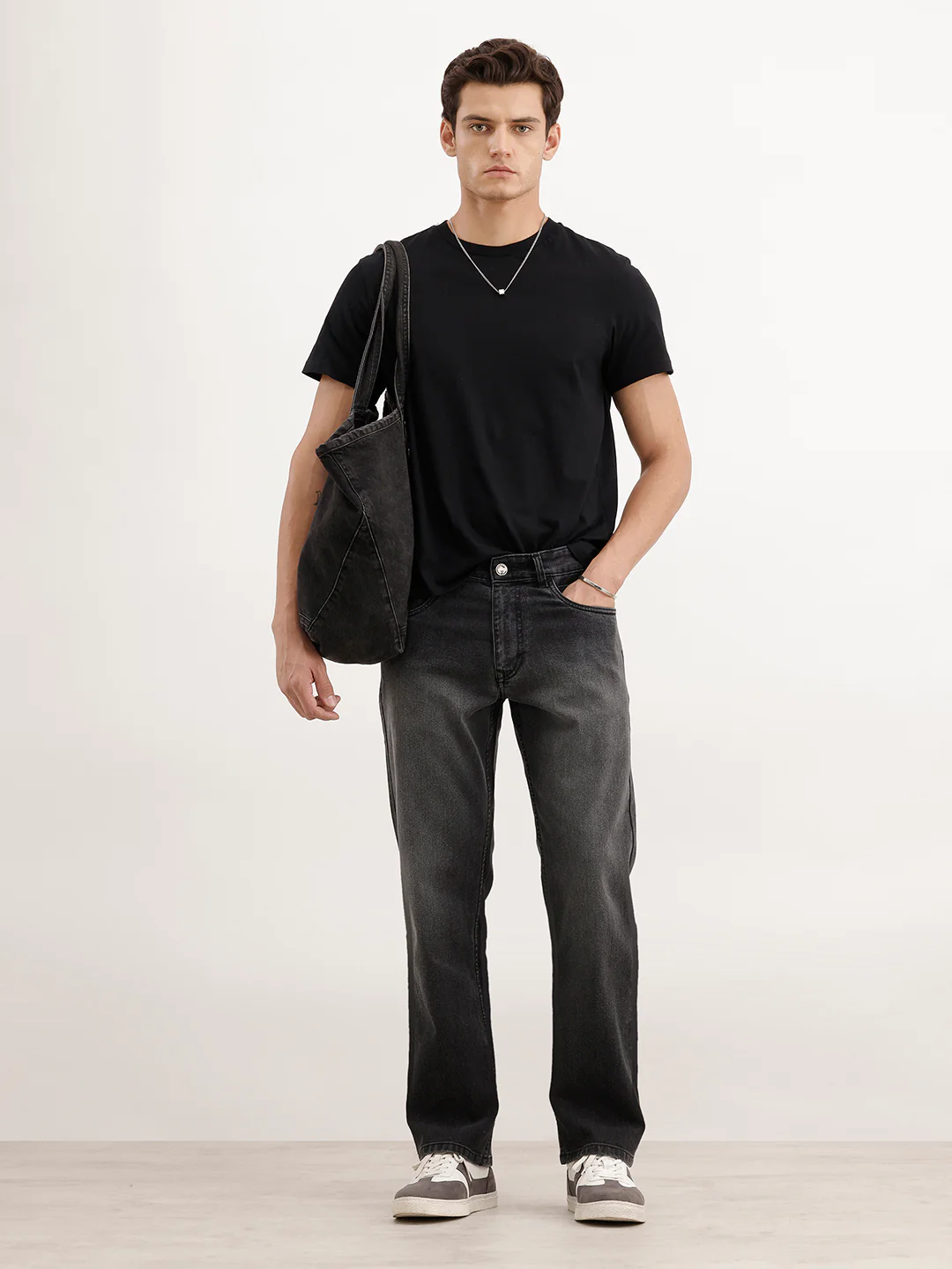 Faded Anti Fit Denim Jeans  | Grey - Image 2