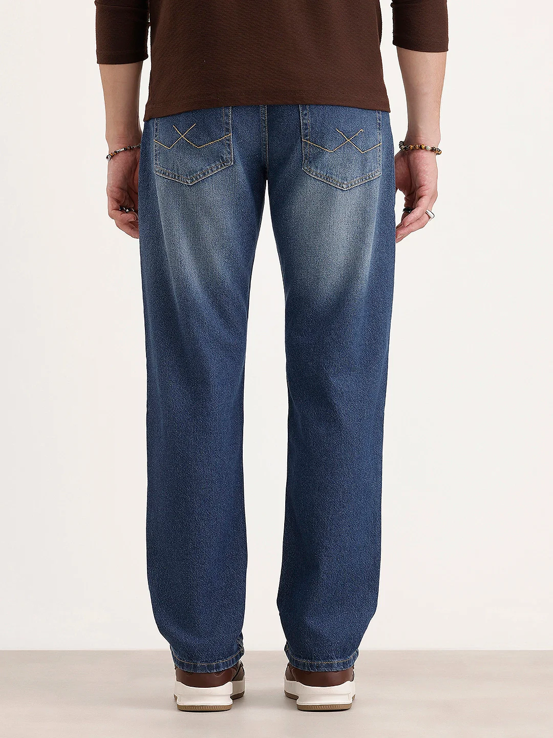 Faded Anti Fit Denim Jeans | Light Blue - Image 3
