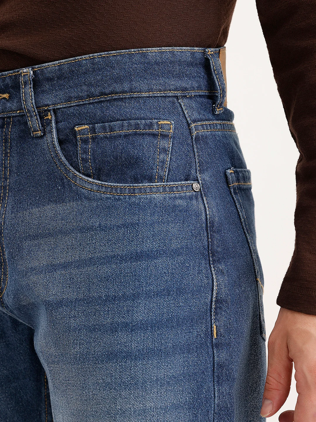 Faded Anti Fit Denim Jeans | Light Blue - Image 5