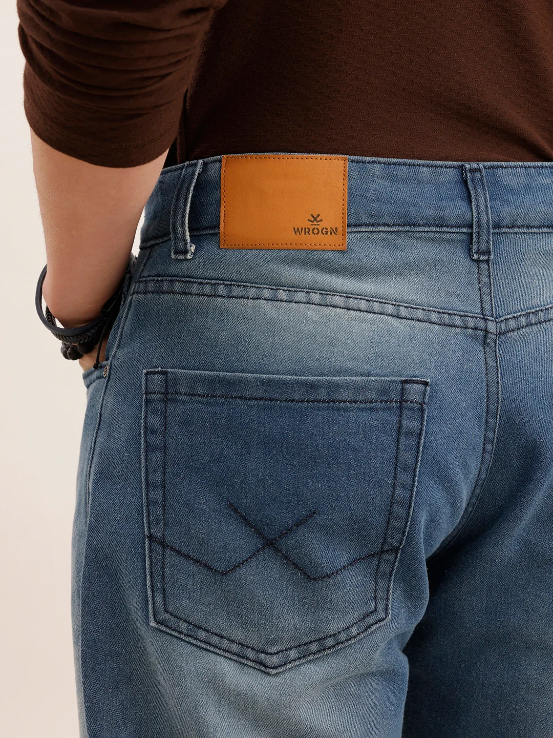 Faded Anti Fit Denim Jeans | Light Blue - Image 6