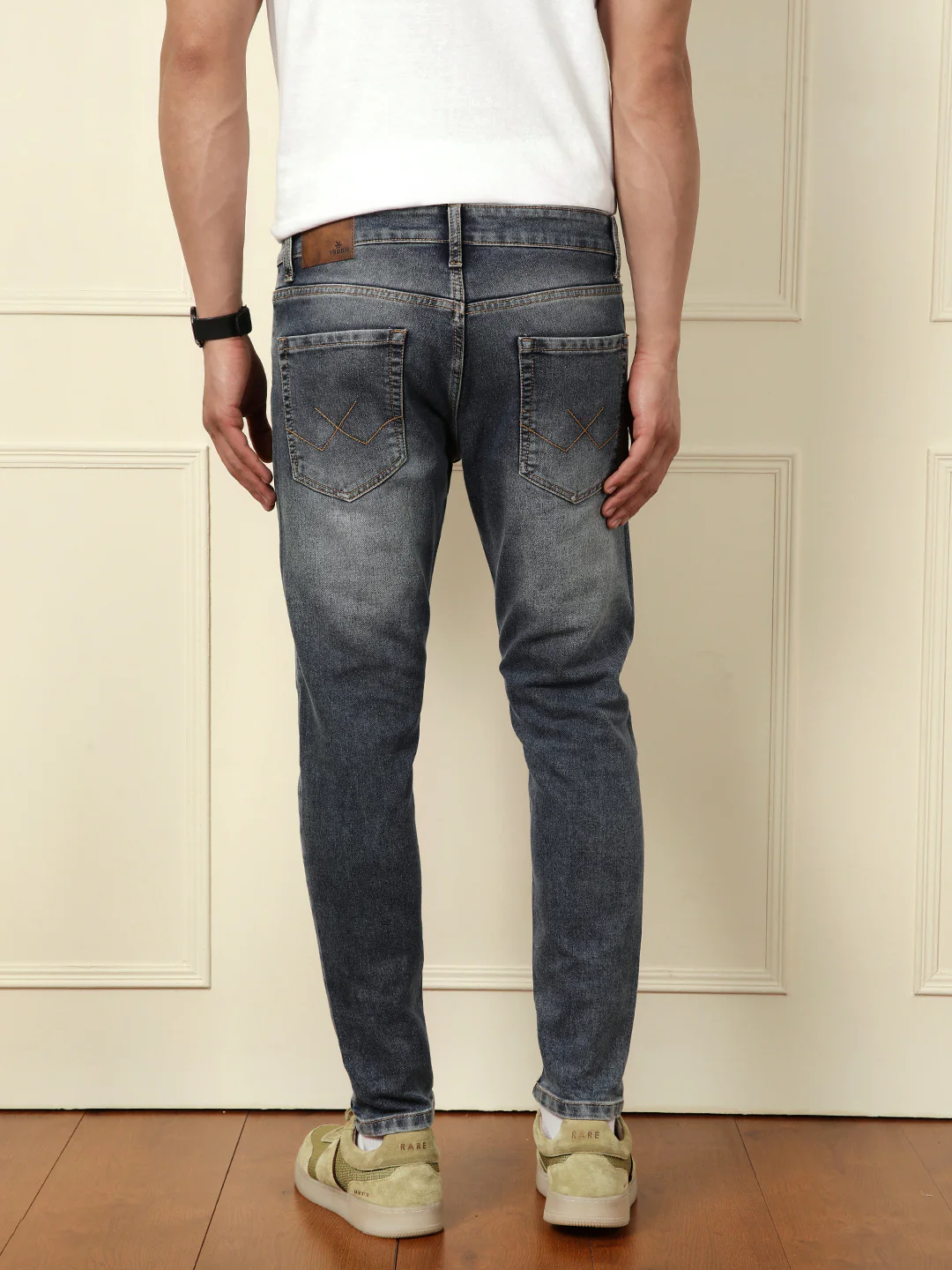 Heavy Fade Skinny Fit Jeans | Blue - Image 3