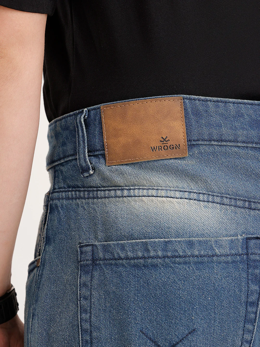 Faded Loose Fit Denim Jeans | Light Blue - Image 6