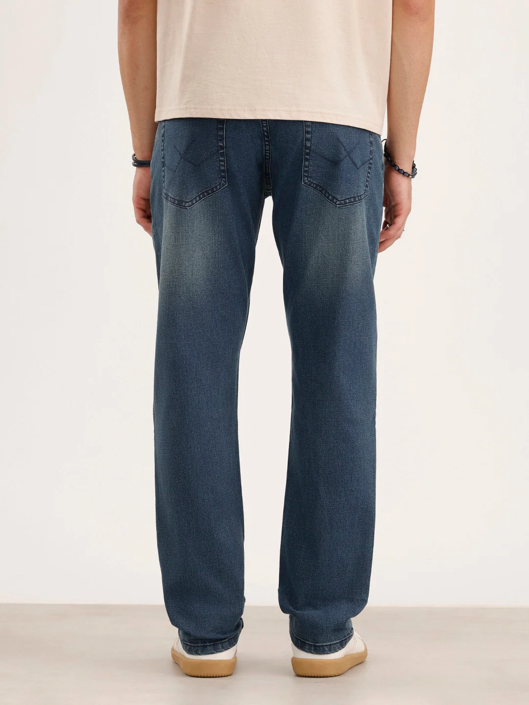 Faded Relaxed Fit Denim Jeans | Light Blue - Image 3
