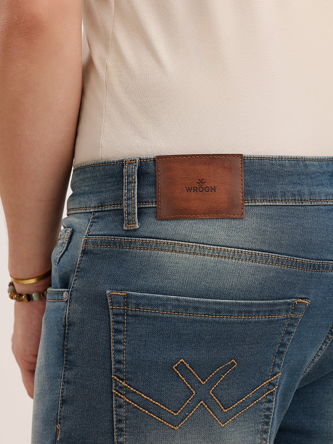 Faded Skinny Crop Denim Jeans | Light Blue - Image 6