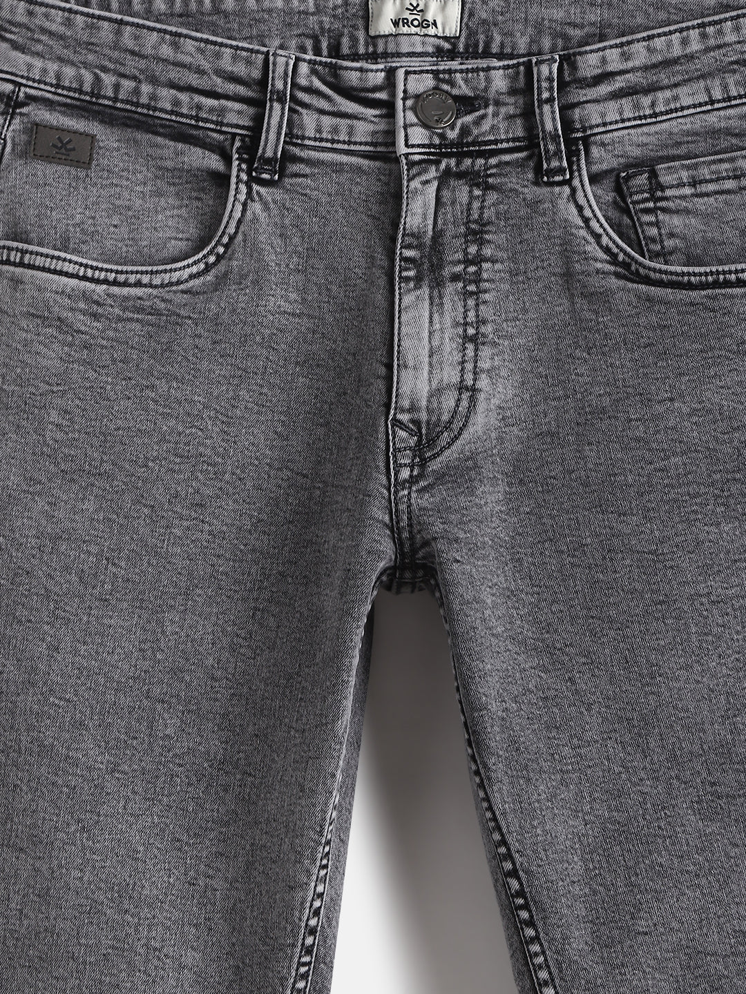 Faded Skinny Crop Jeans | Grey - Image 2