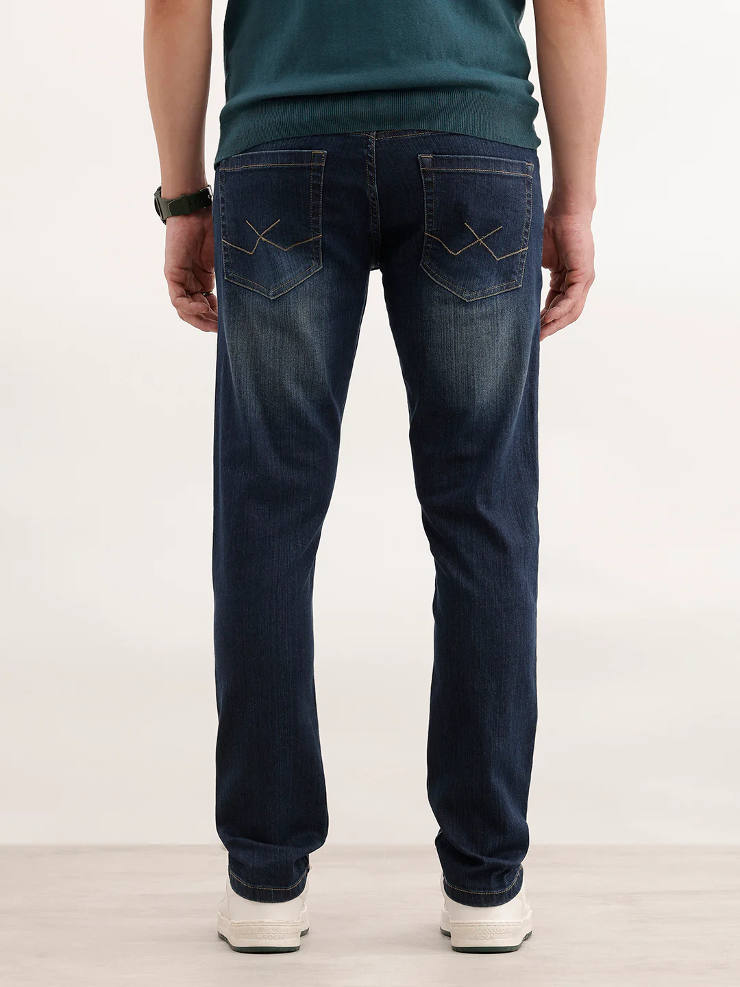 Faded Slim Fit Denim Jeans  | Blue - Image 3