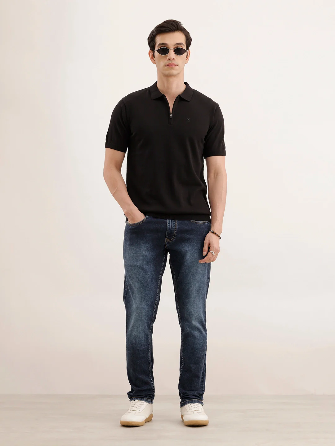 Faded Slim Fit Denim Jeans | Blue - Image 2