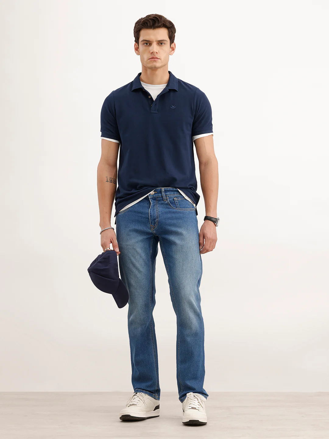 Faded Slim Fit Denim Jeans  | Light Blue - Image 2