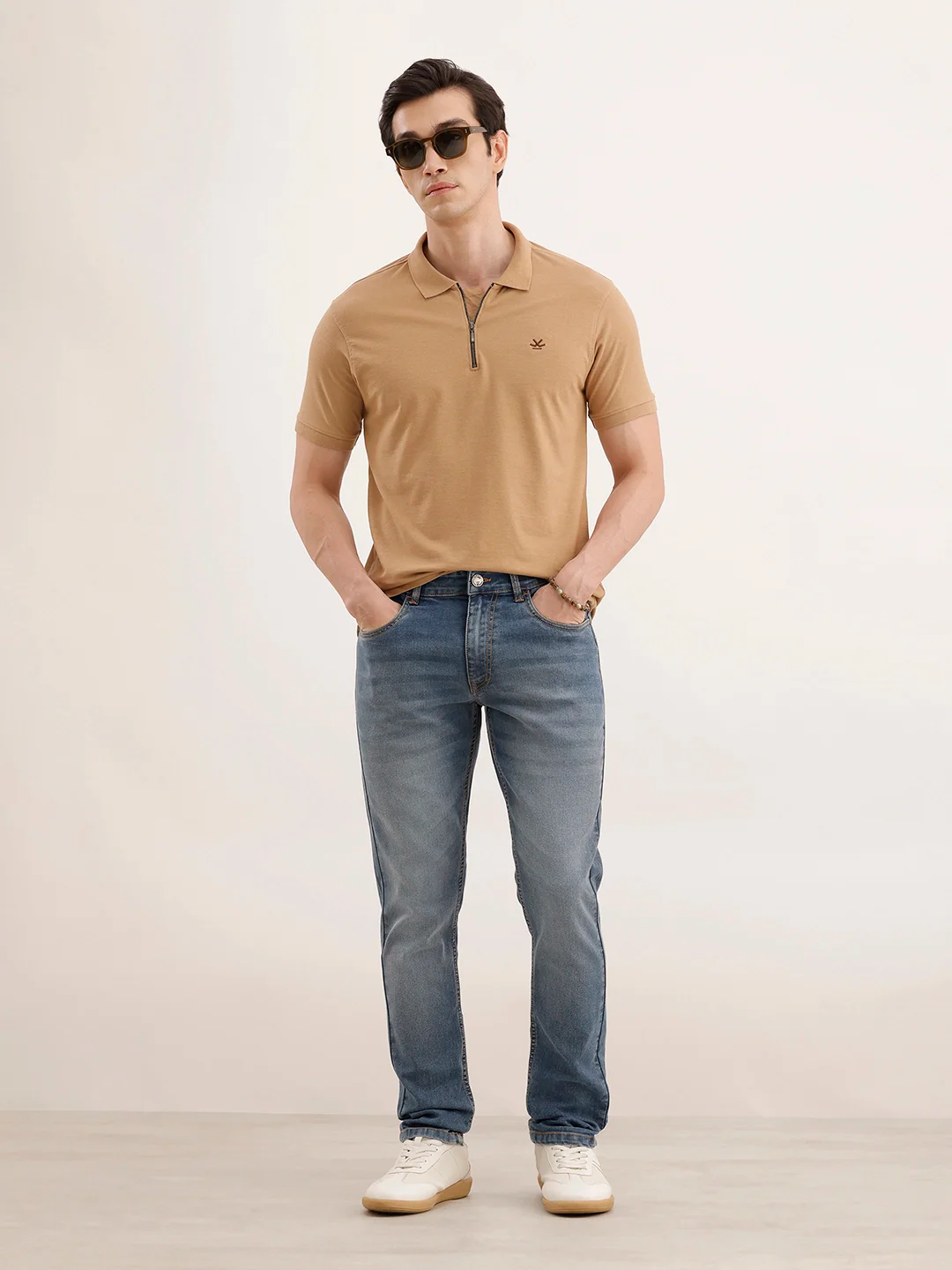 Faded Slim Fit Denim Jeans | Light Blue - Image 2