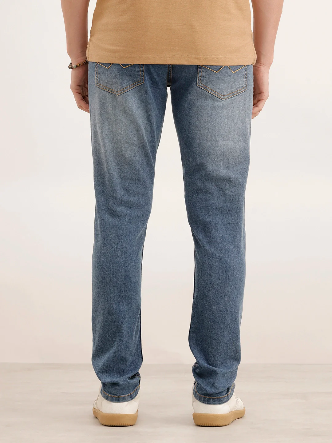 Faded Slim Fit Denim Jeans | Light Blue - Image 3