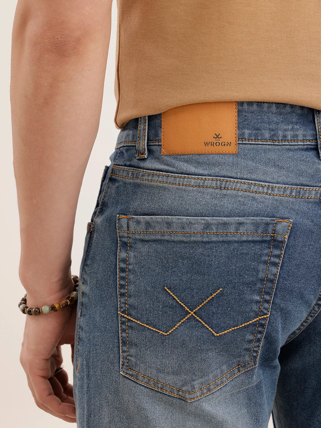 Faded Slim Fit Denim Jeans | Light Blue - Image 6