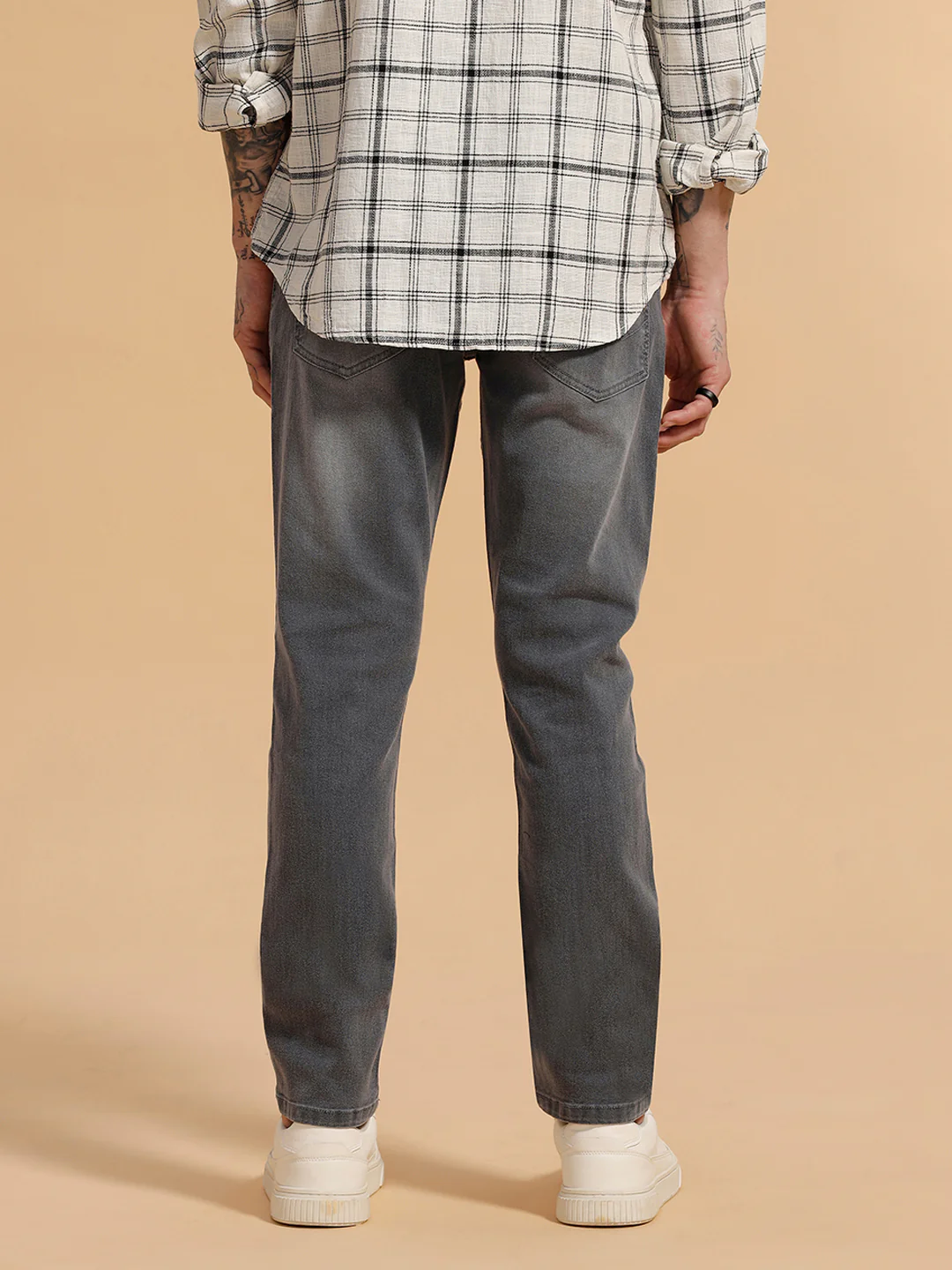 Faded Slim Fit Jeans | Light Grey - Image 2