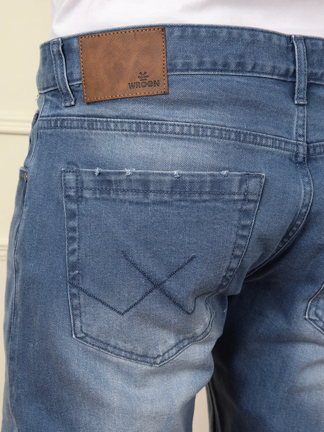 Linen Blend Denim Jeans | Light Blue - Image 6