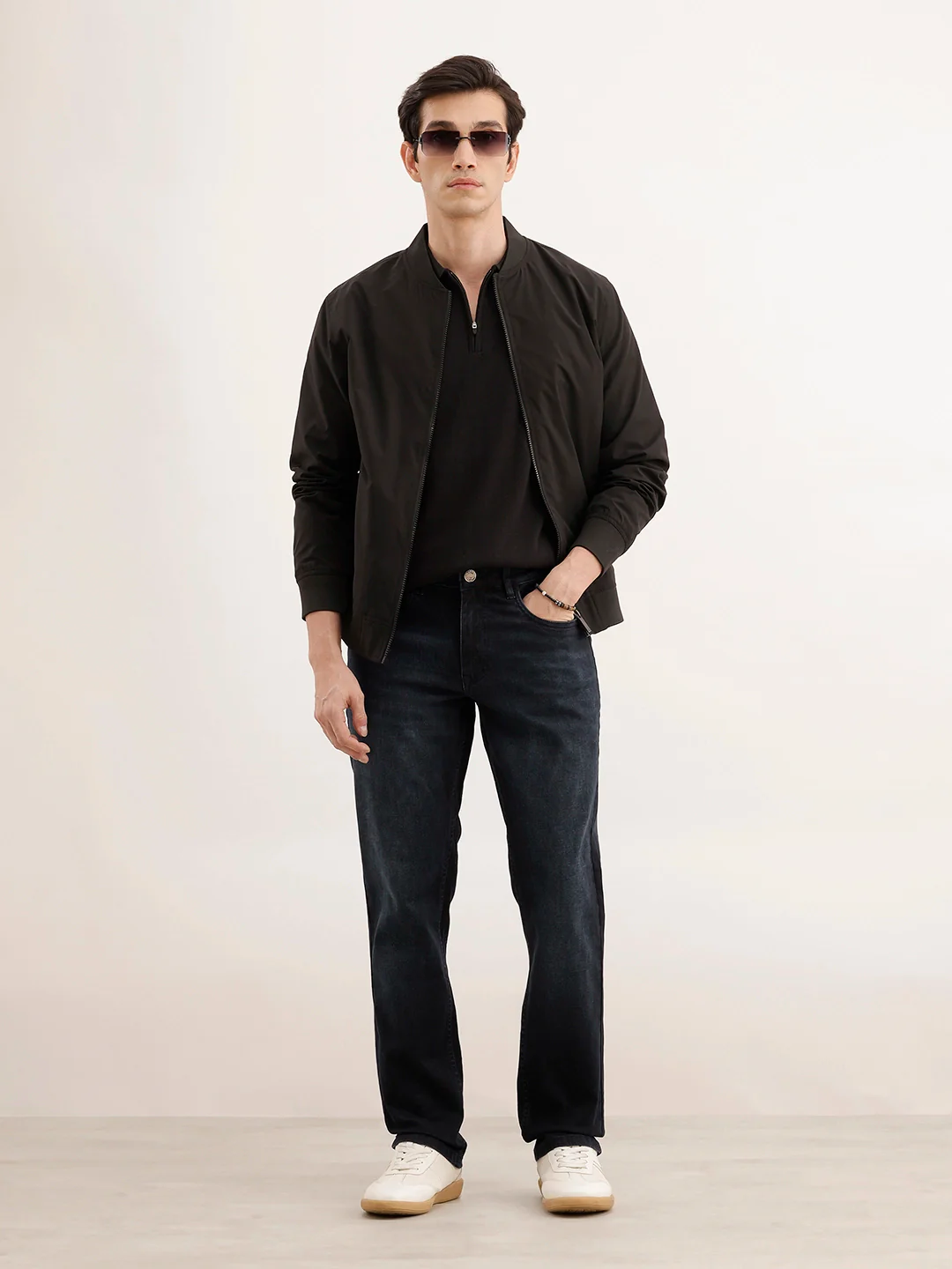 Faded Straight Fit Denim Jeans | Blue - Image 2