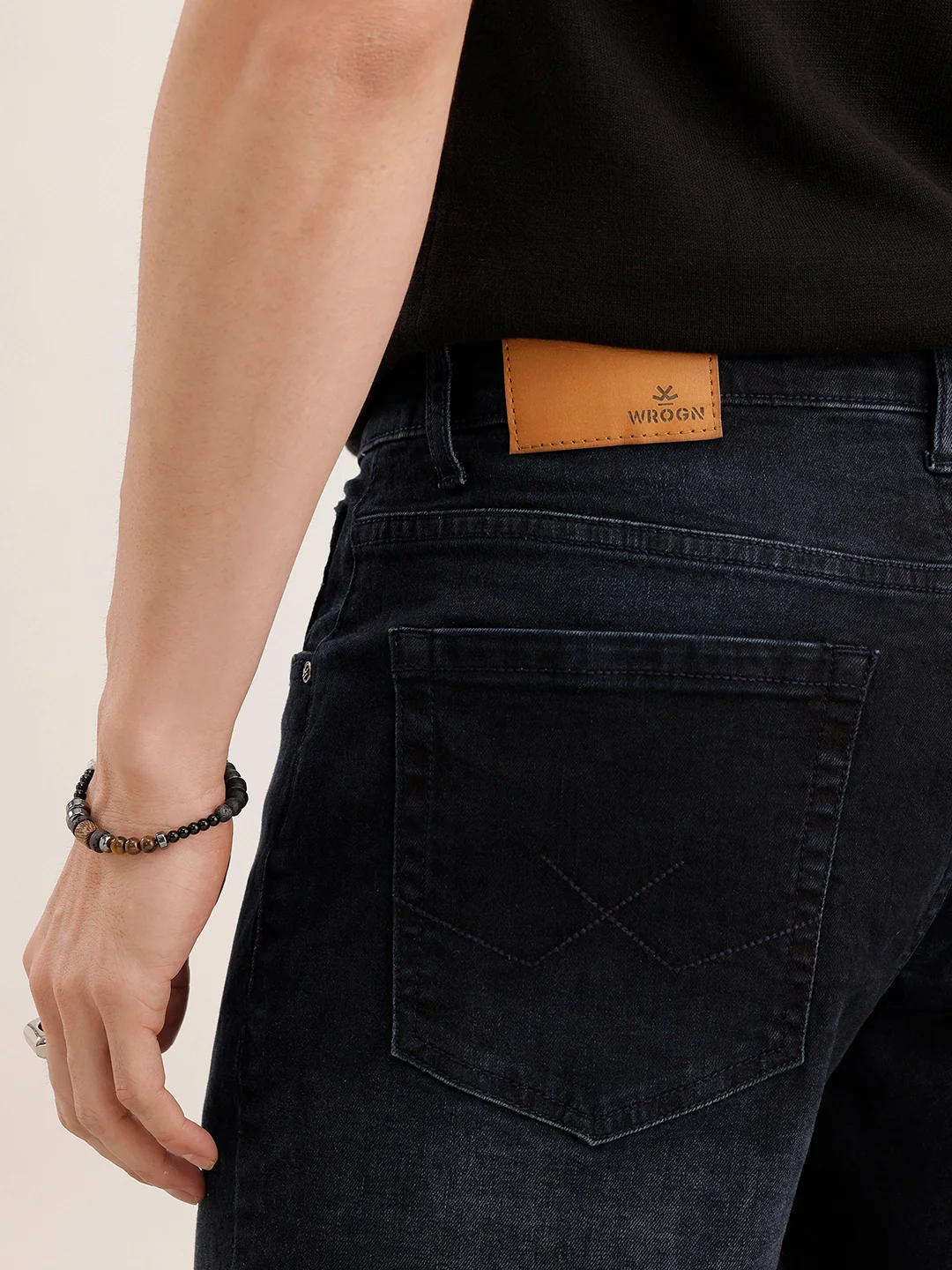 Faded Straight Fit Denim Jeans | Blue - Image 6