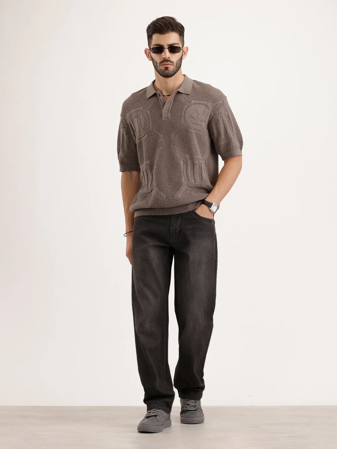 Oversized Flat Knit T-Shirt | Dark Green - Image 2