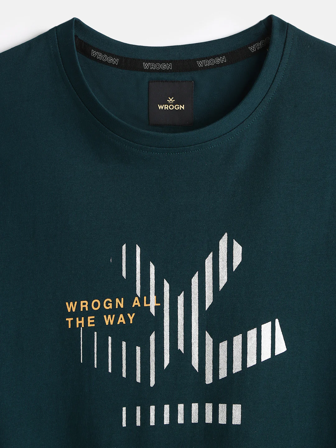 Foil Printed Slim Fit T-Shirt | Green - Image 6