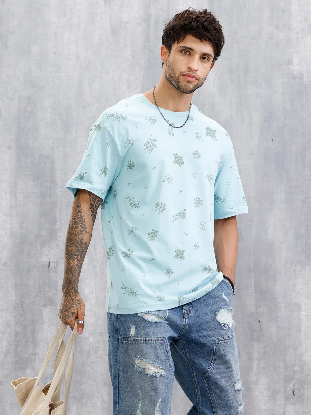 Food Inspired AOP T-Shirt | Light Blue